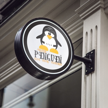 Prizren Penguen Cafe Bistro Logo, Kurumsal Kimlik ve Cafe İçi Tasarımlar